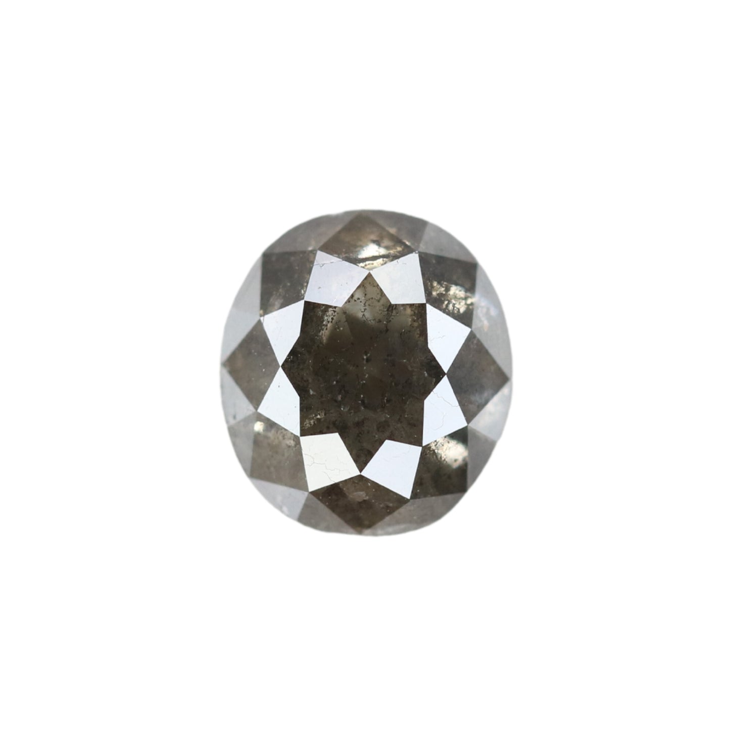 1.33 CT Oval Shape Salt And Pepper Rustic Diamond For Engagement Ring | Wedding Ring | Anniversary Gift - JayKrishna Diamond