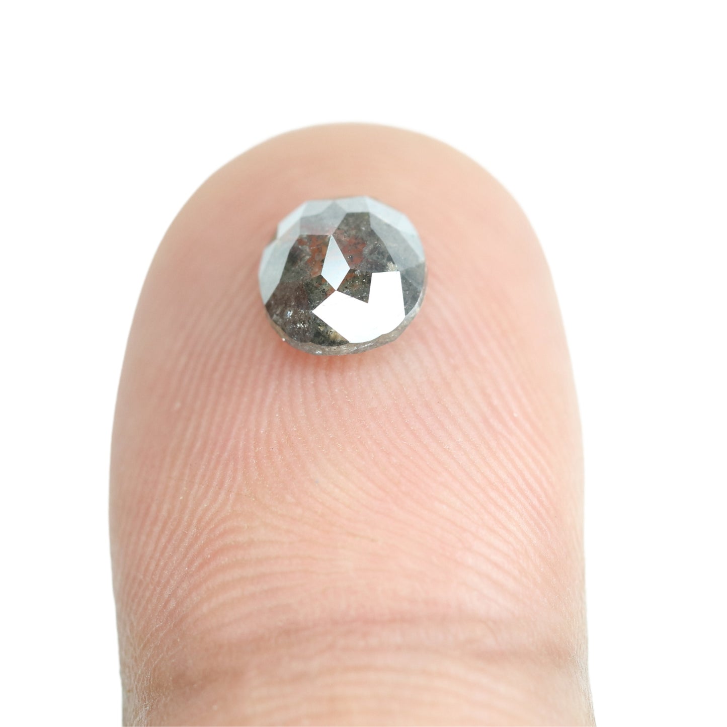 1.33 CT Oval Shape Salt And Pepper Rustic Diamond For Engagement Ring | Wedding Ring | Anniversary Gift - JayKrishna Diamond