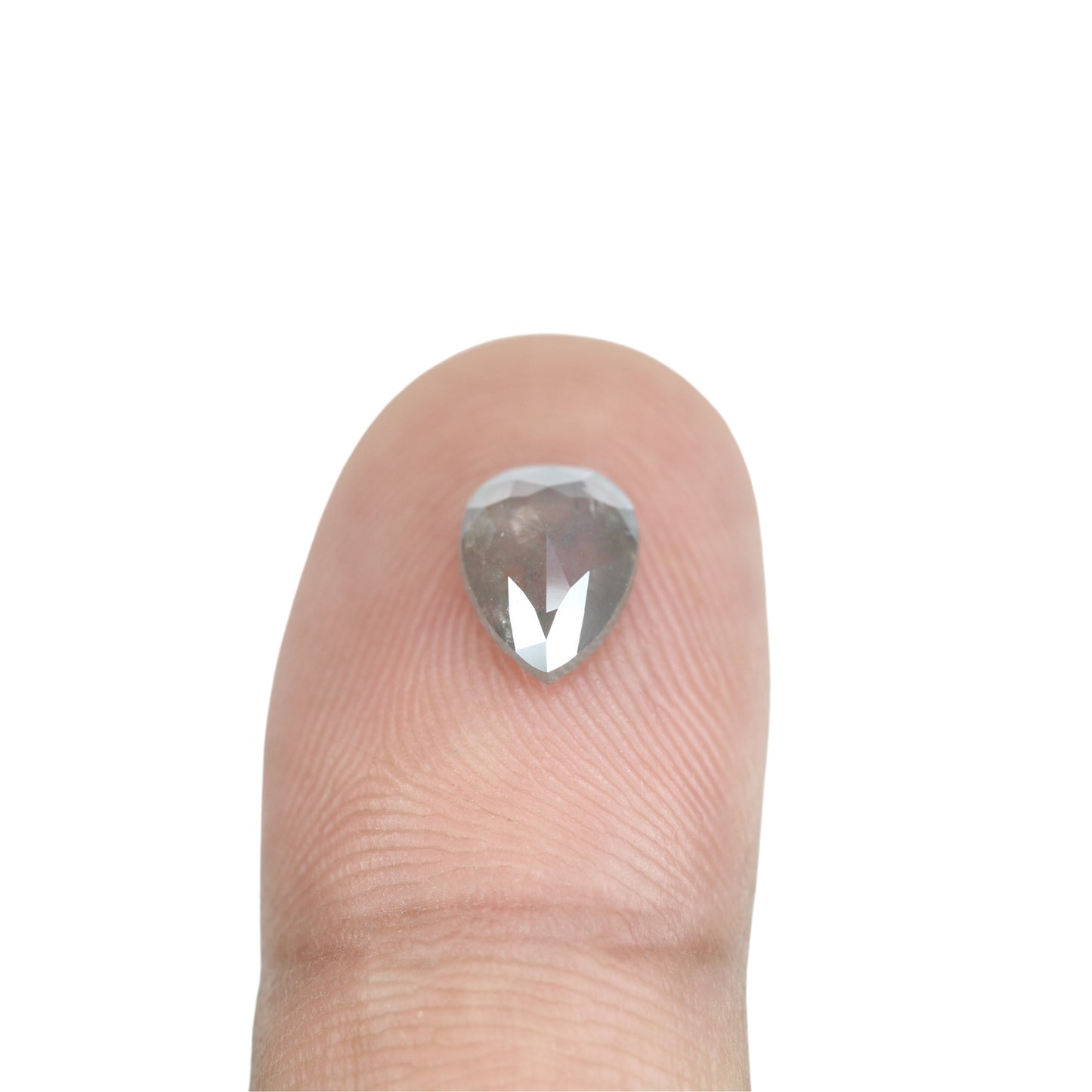 1.18 CT Pear Shape Salt And Pepper Rustic Diamond For Engagement Ring | Gift For Wife | Gift For Girl Friend - JayKrishna Diamond