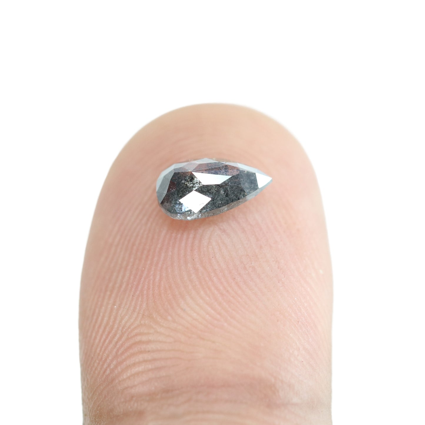 1.05 CT Pear Shape Salt And Pepper Natural Diamond For Statement Jewelry | Diamond Ring | Gift For Girl Friend | Gift For Wife - JayKrishna Diamond