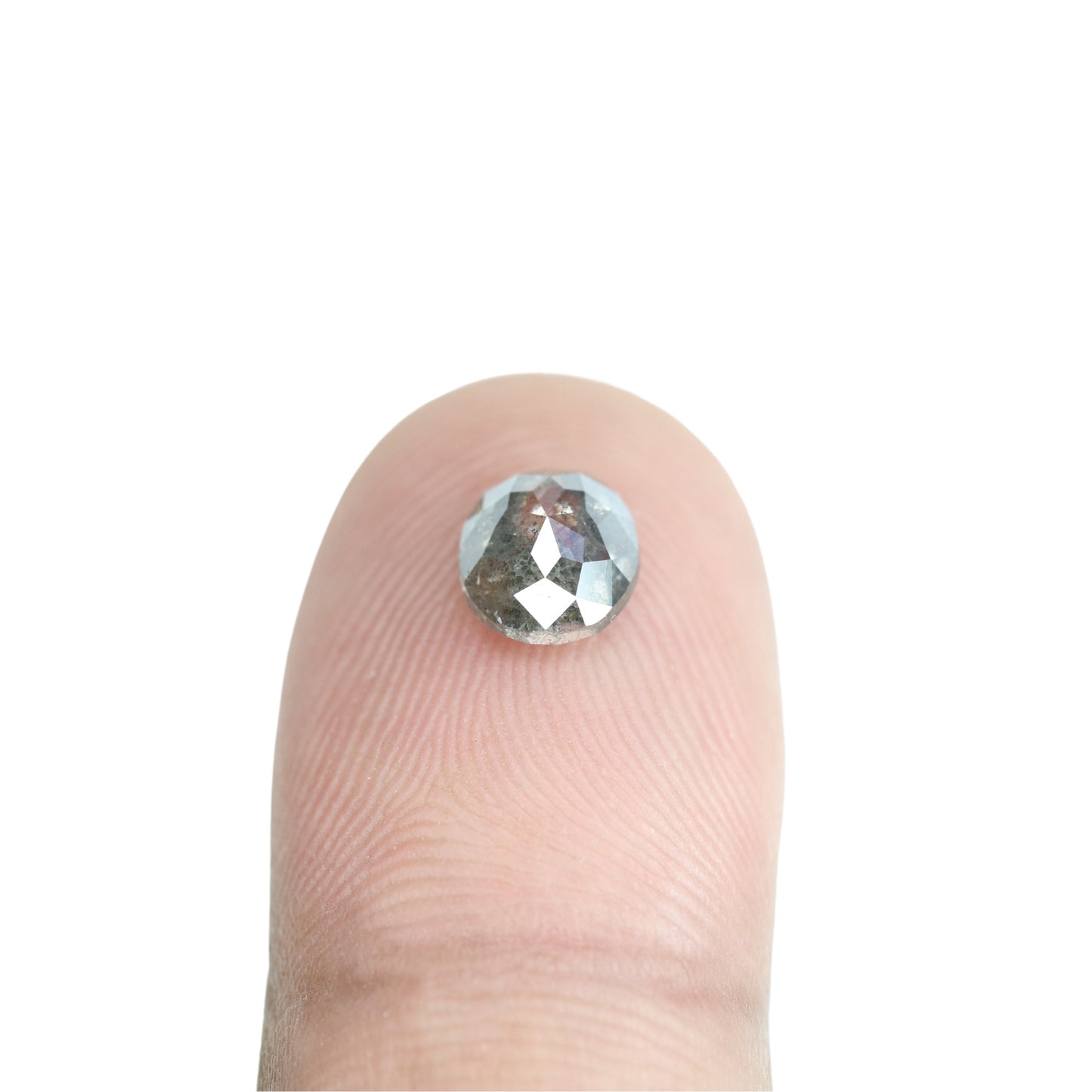 1.33 CT Oval Shape Salt And Pepper Rustic Diamond For Engagement Ring | Wedding Ring | Anniversary Gift - JayKrishna Diamond