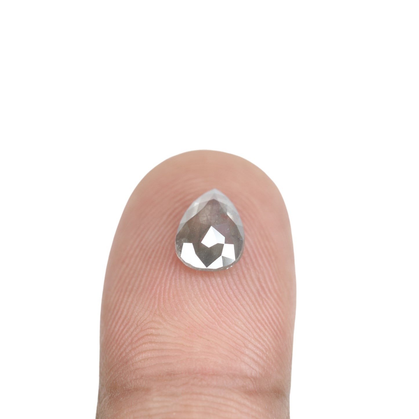 1.18 CT Pear Shape Salt And Pepper Rustic Diamond For Engagement Ring | Gift For Wife | Gift For Girl Friend - JayKrishna Diamond