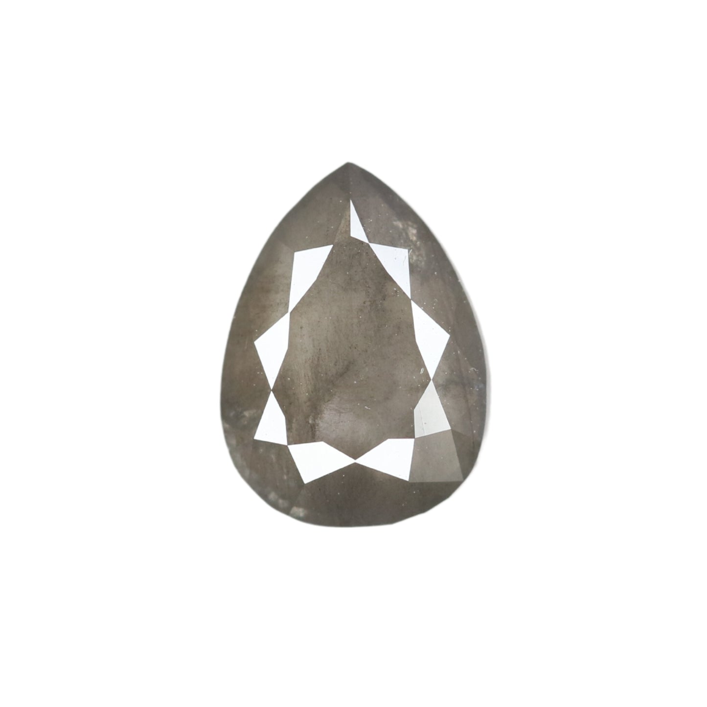1.18 CT Pear Shape Salt And Pepper Rustic Diamond For Engagement Ring | Gift For Wife | Gift For Girl Friend - JayKrishna Diamond