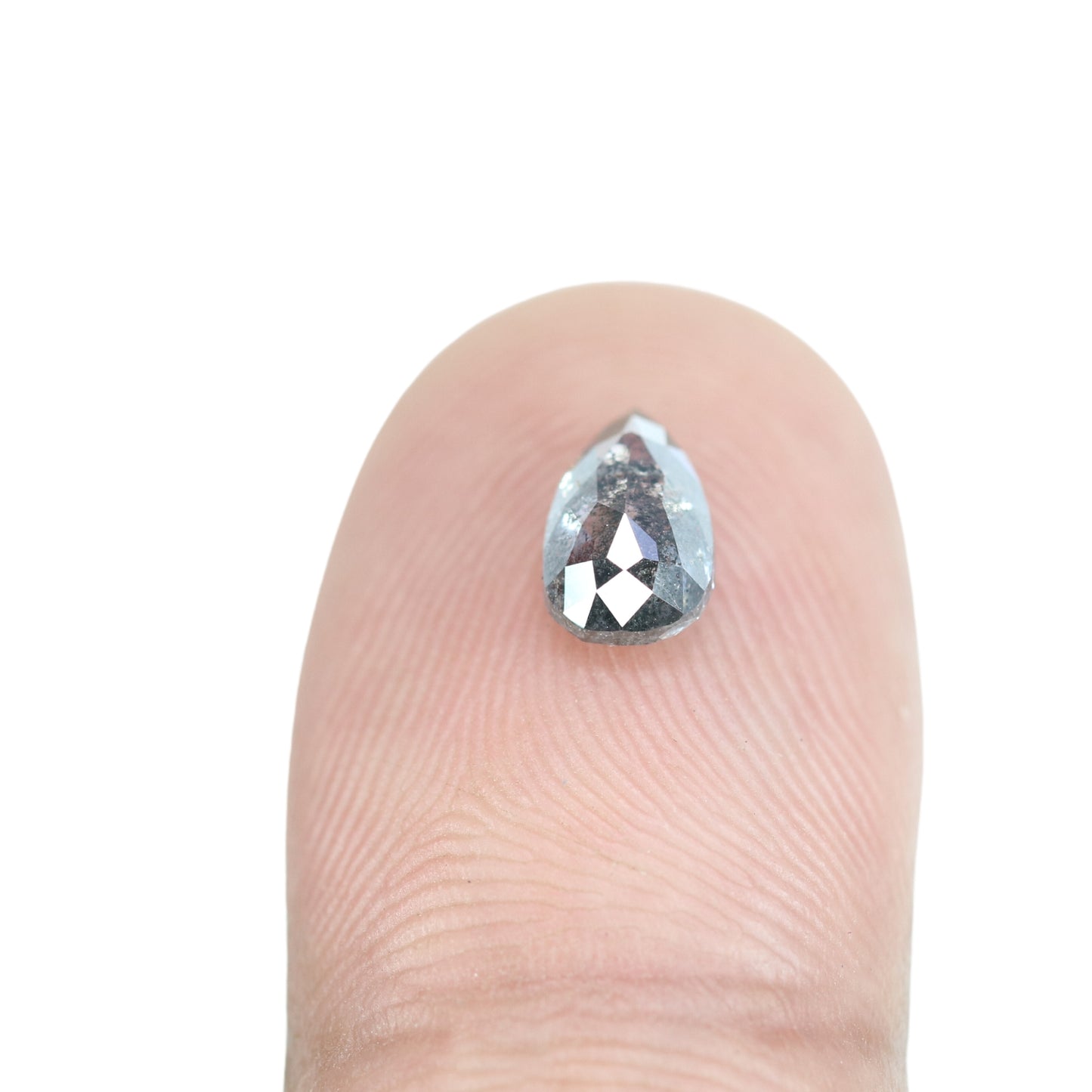 1.05 CT Pear Shape Salt And Pepper Natural Diamond For Statement Jewelry | Diamond Ring | Gift For Girl Friend | Gift For Wife - JayKrishna Diamond