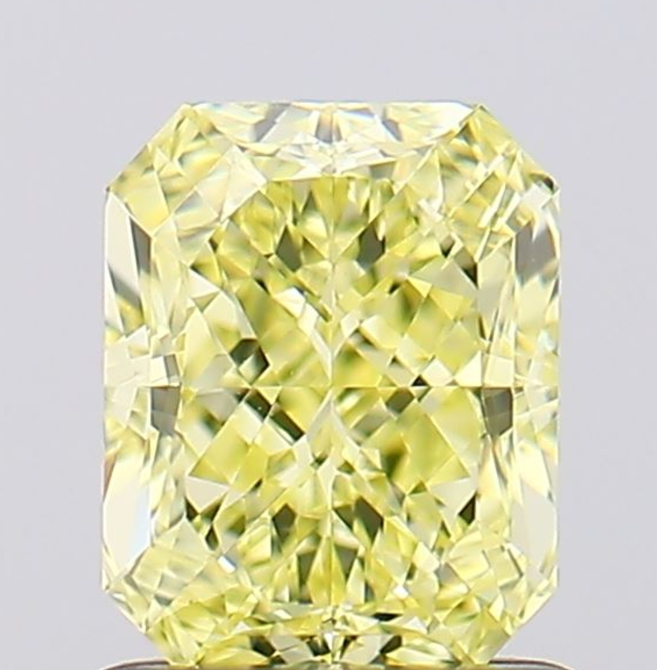 1.22 Carat Rectangular Modified Brilliant Cut Fancy Yellow Natural Diamond Loose Gemstone