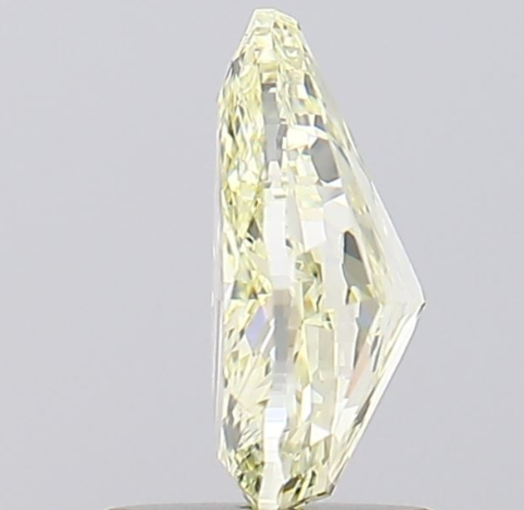 Natural 1.24 Carat Pear Cut Fancy Light Yellow Diamond Loose Natural Diamond