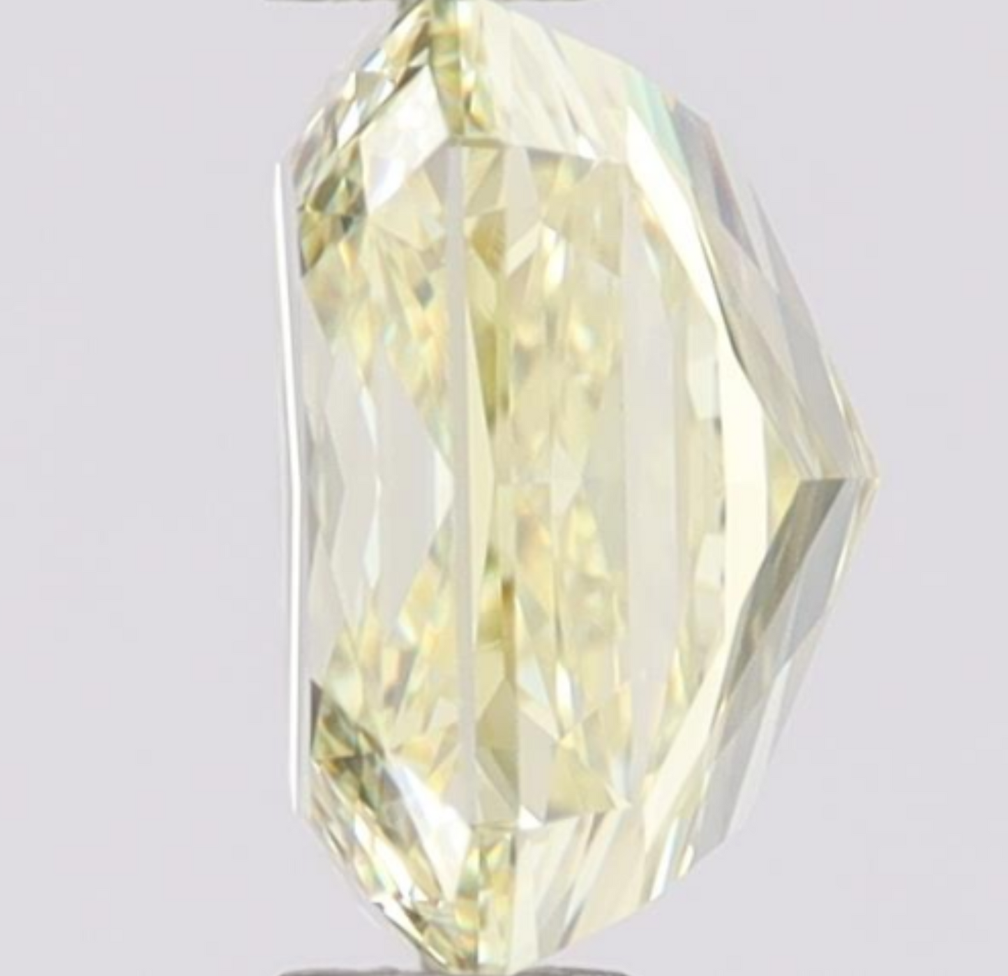 Natural 1.01 Carat Rectangular Modified Brilliant Cut Fancy Yellow Diamond VS2 Clarity Loose Gemstone