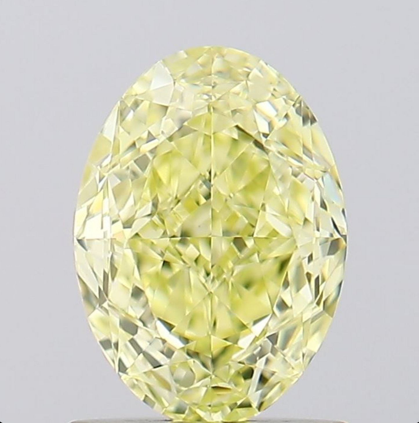 Natural 1.21 Carat Oval Modified Brilliant Cut Fancy Yellow Diamond VS1 Clarity Loose Gemstone