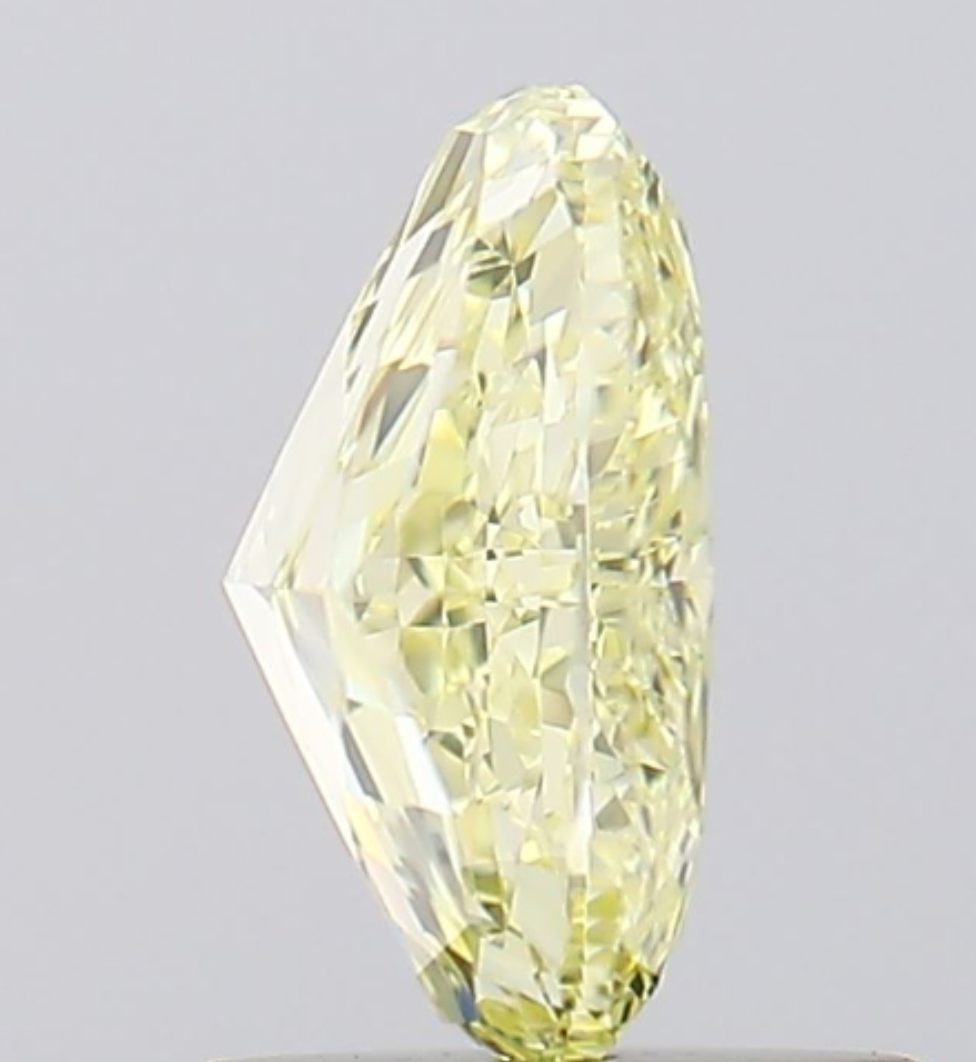 Natural 1.21 Carat Oval Modified Brilliant Cut Fancy Yellow Diamond VS1 Clarity Loose Gemstone