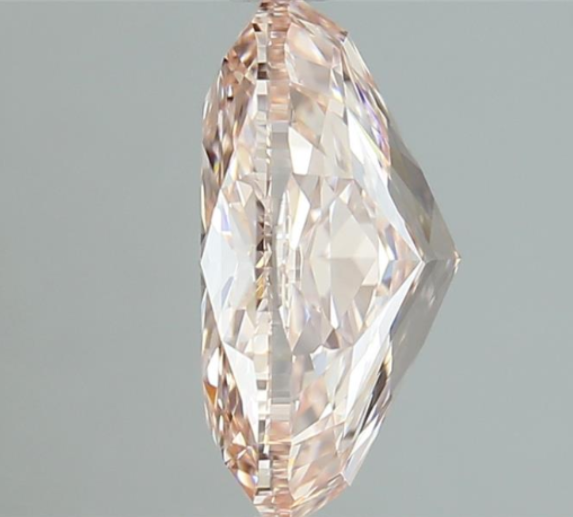 2.74 Carat Fancy Intense Pink Oval Cut Lab Grown Diamond | VVS2 Clarity | IGI Certified Loose Diamond