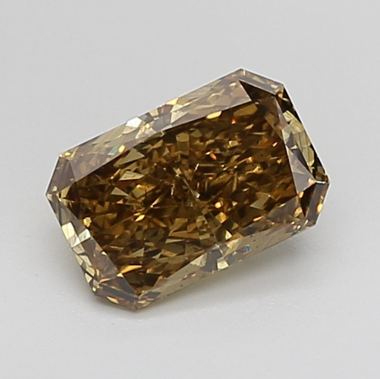 2 CT Radiant Cut Fancy Brown Color Lab Grown Diamond for Engagement Ring