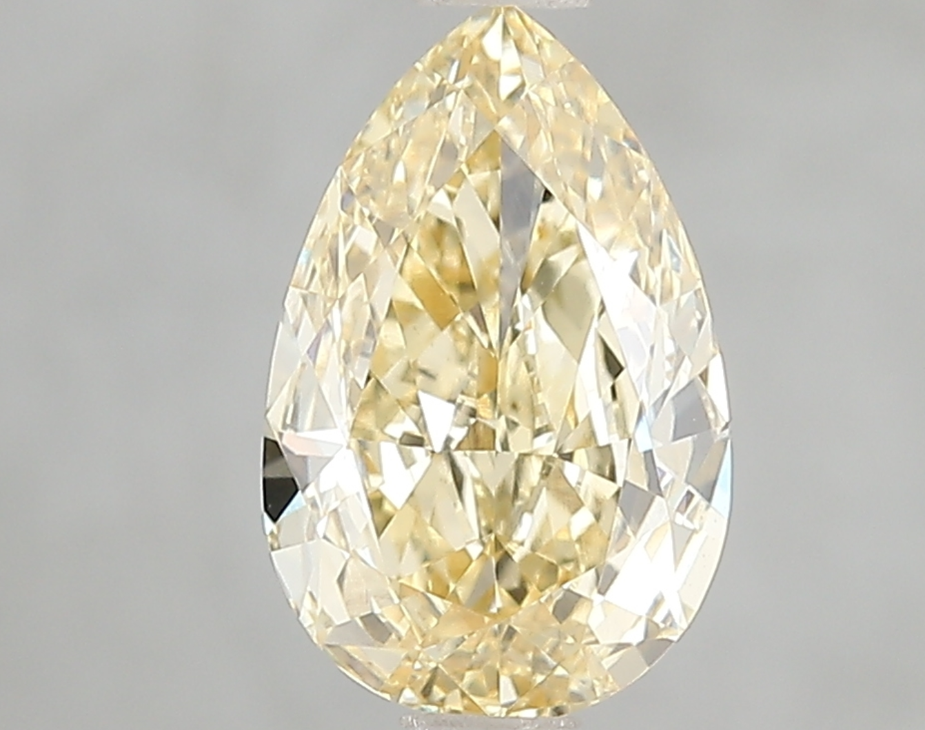 2 Carat Pear Cut Fancy Intense Yellow Color Lab Grown Diamond | IGI Certified Loose Diamond