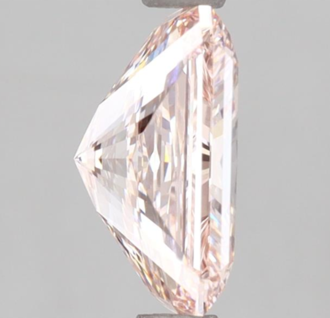 3 Carat Radiant Cut Fancy Vivid Pink Lab Grown Diamond | IGI Certified Diamond for Engagement Ring