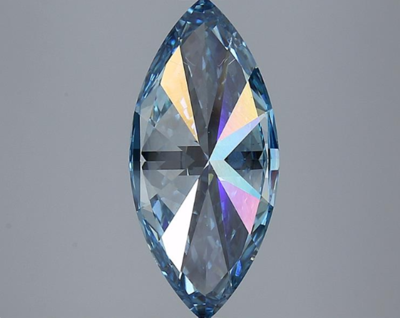 3 CT Marquise Cut Blue Color Lab Grown Diamond | IGI Certified Diamond for Engagement Ring