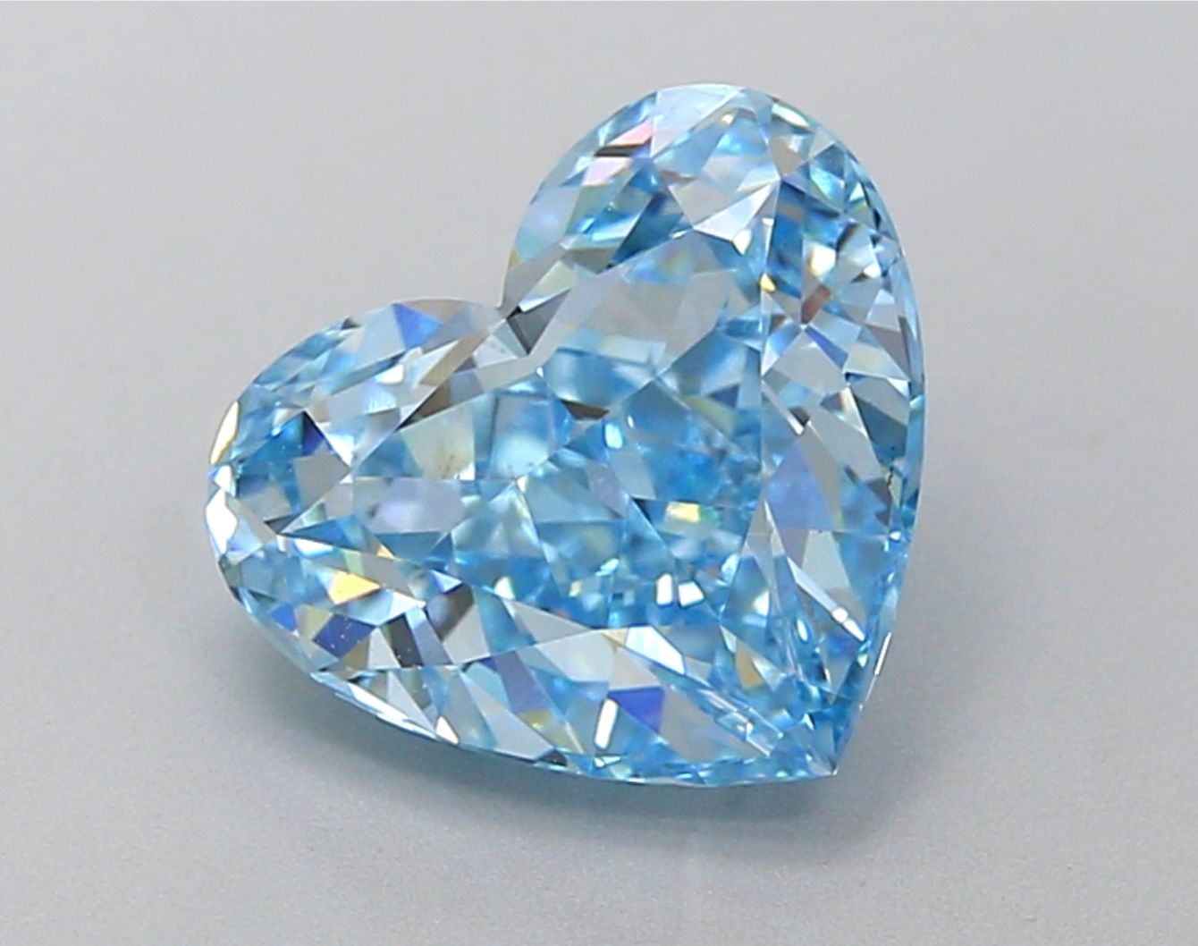 3 CT Heart Shape Fancy Intense Blue Lab Grown Diamond | Diamond For Ring
