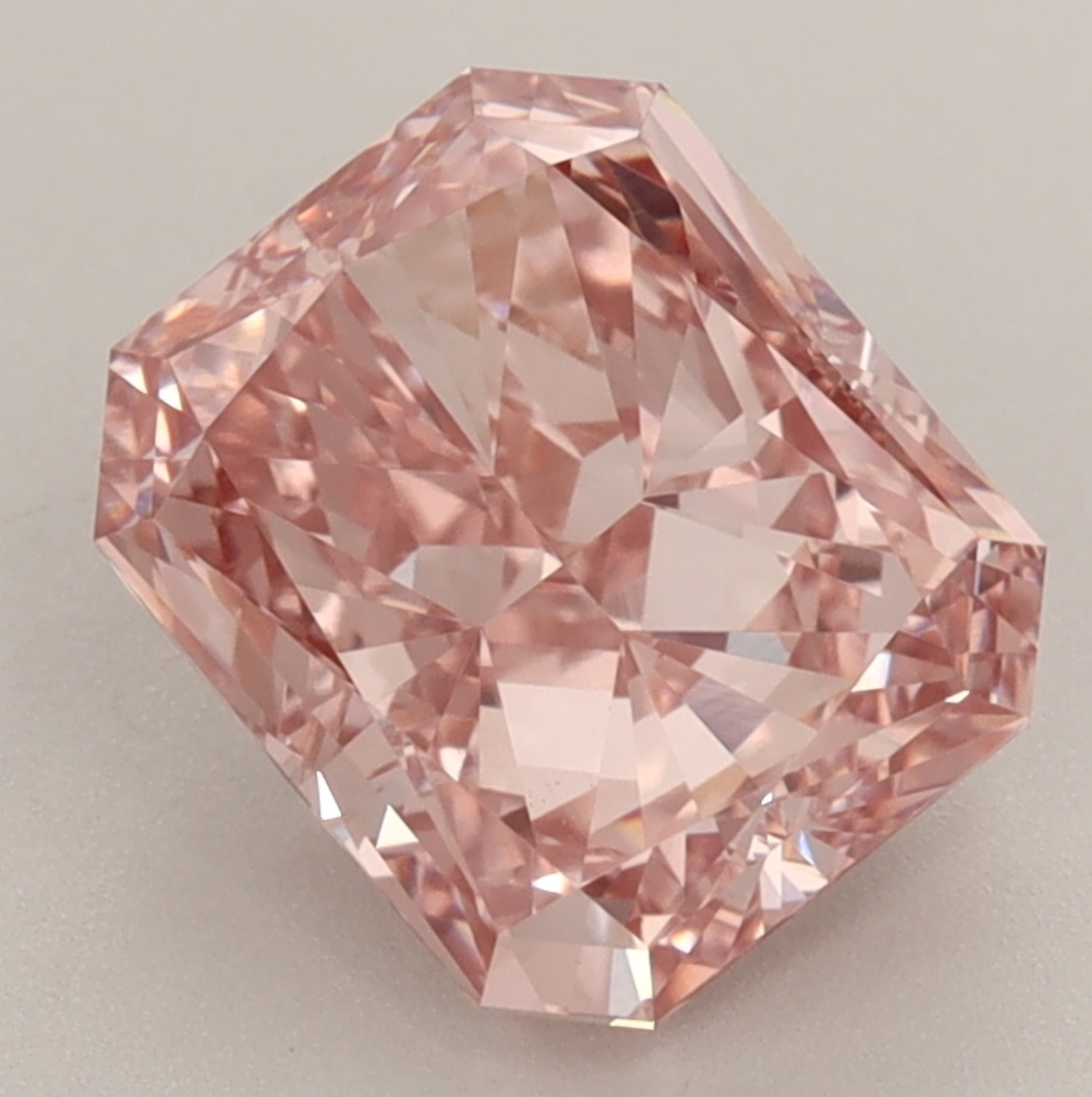 3 CT Fancy Vivid Pink Color Radiant Cut Lab Grown Diamond | IGI Certified Loose Diamond