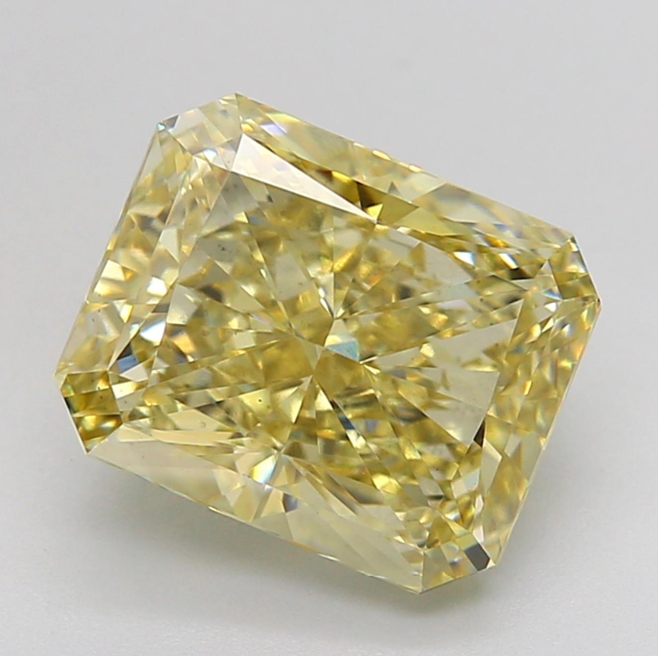 3.53 Carat Radiant Cut Fancy Yellow Lab Grown Diamond | IGI Certified Loose Diamond