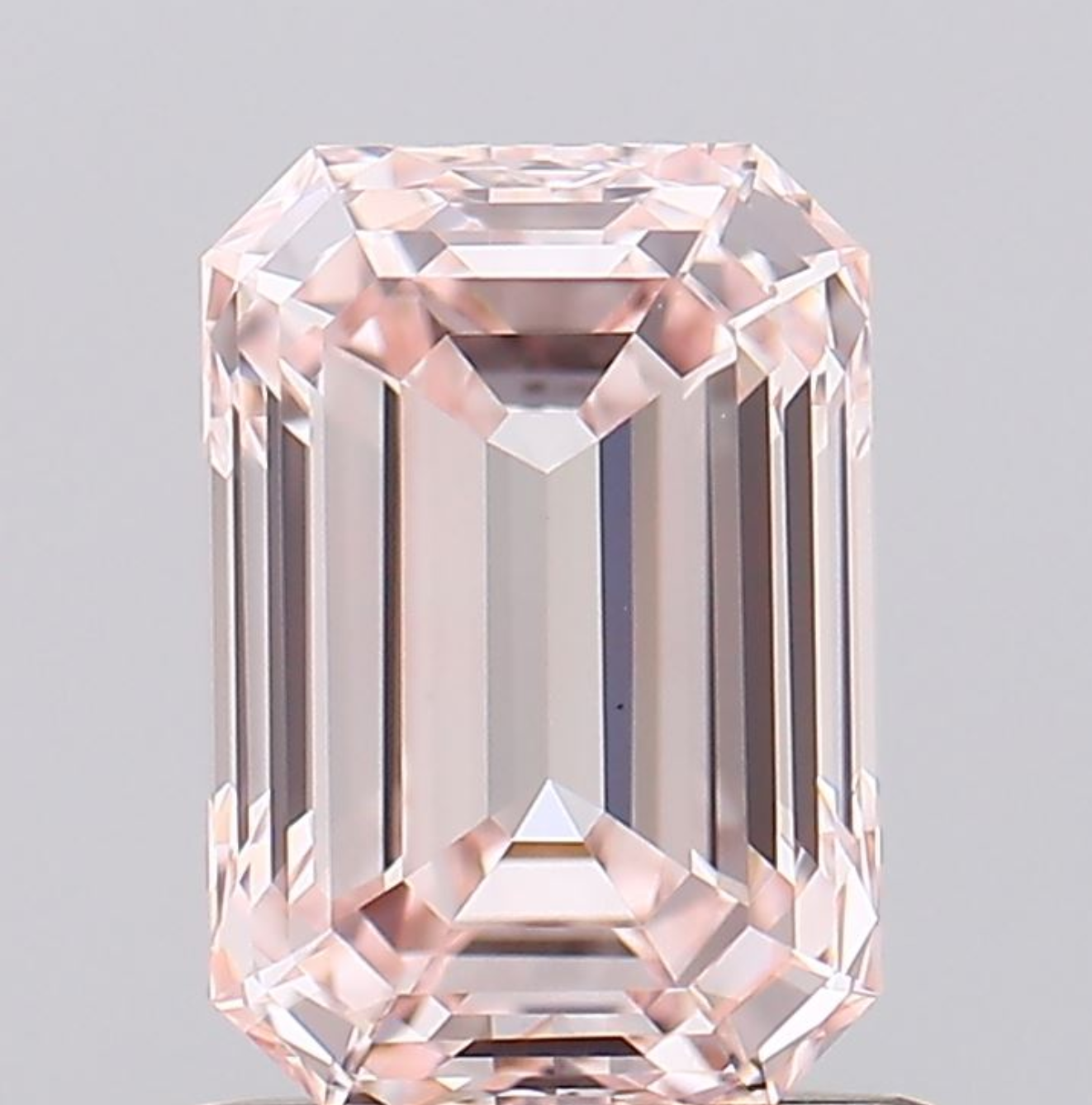 1 Carat Emerald Cut Light Pink Color Lab Grown Diamond | IGI Certified Loose Diamond for Engagement Ring & Jewelry