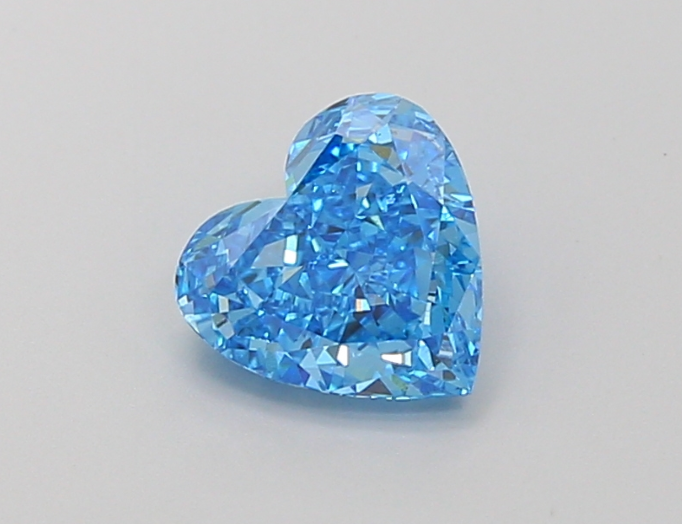 1.14 CT Heart Cut Lab Grown Diamond Blue Color | IGI Certified | Lab Created Diamond for Rings