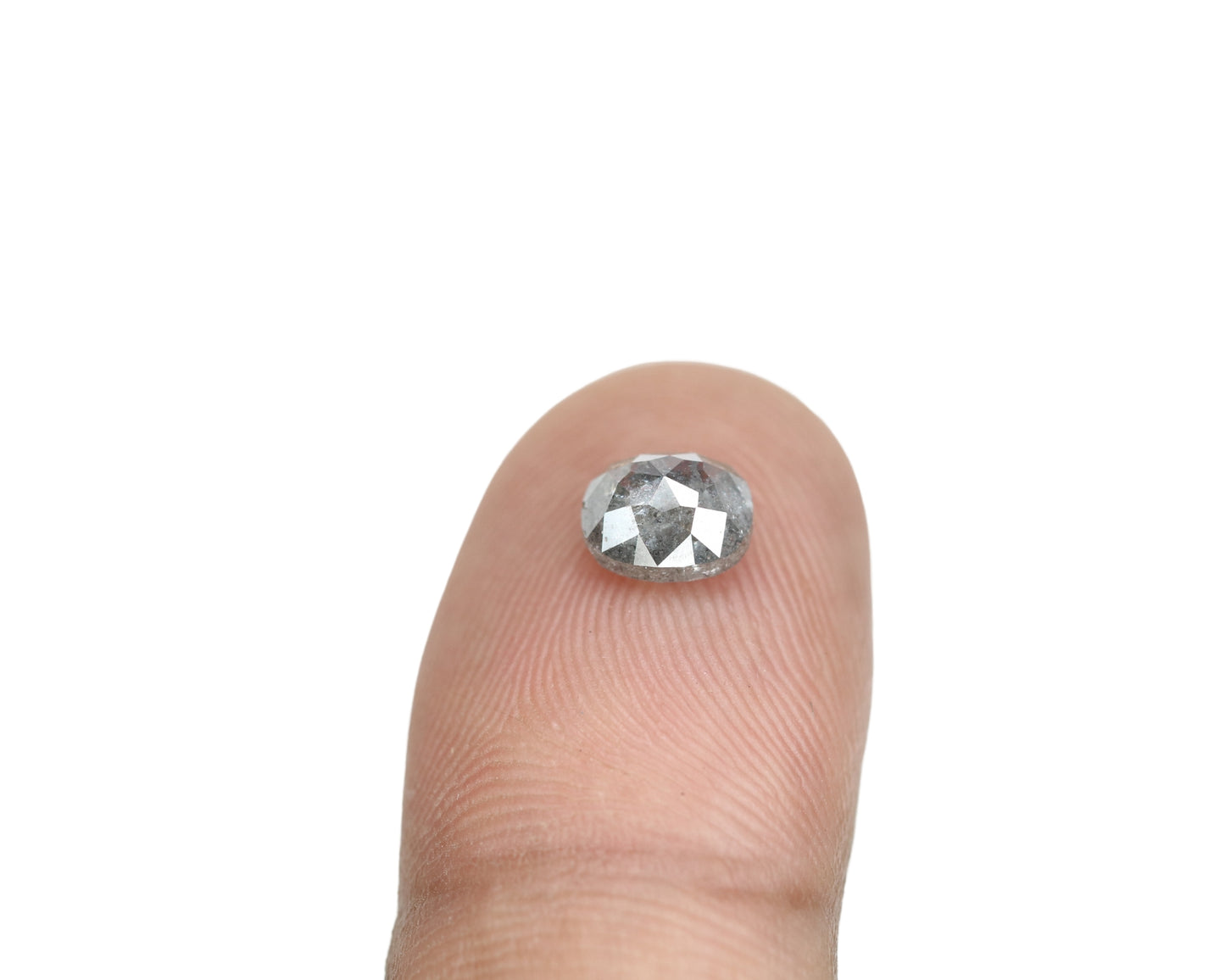 1.31 CT Oval Shape Salt And Pepper Rustic Diamond For Proposal Ring | Anniversary Gift | Birthday Gift - JayKrishna Diamond