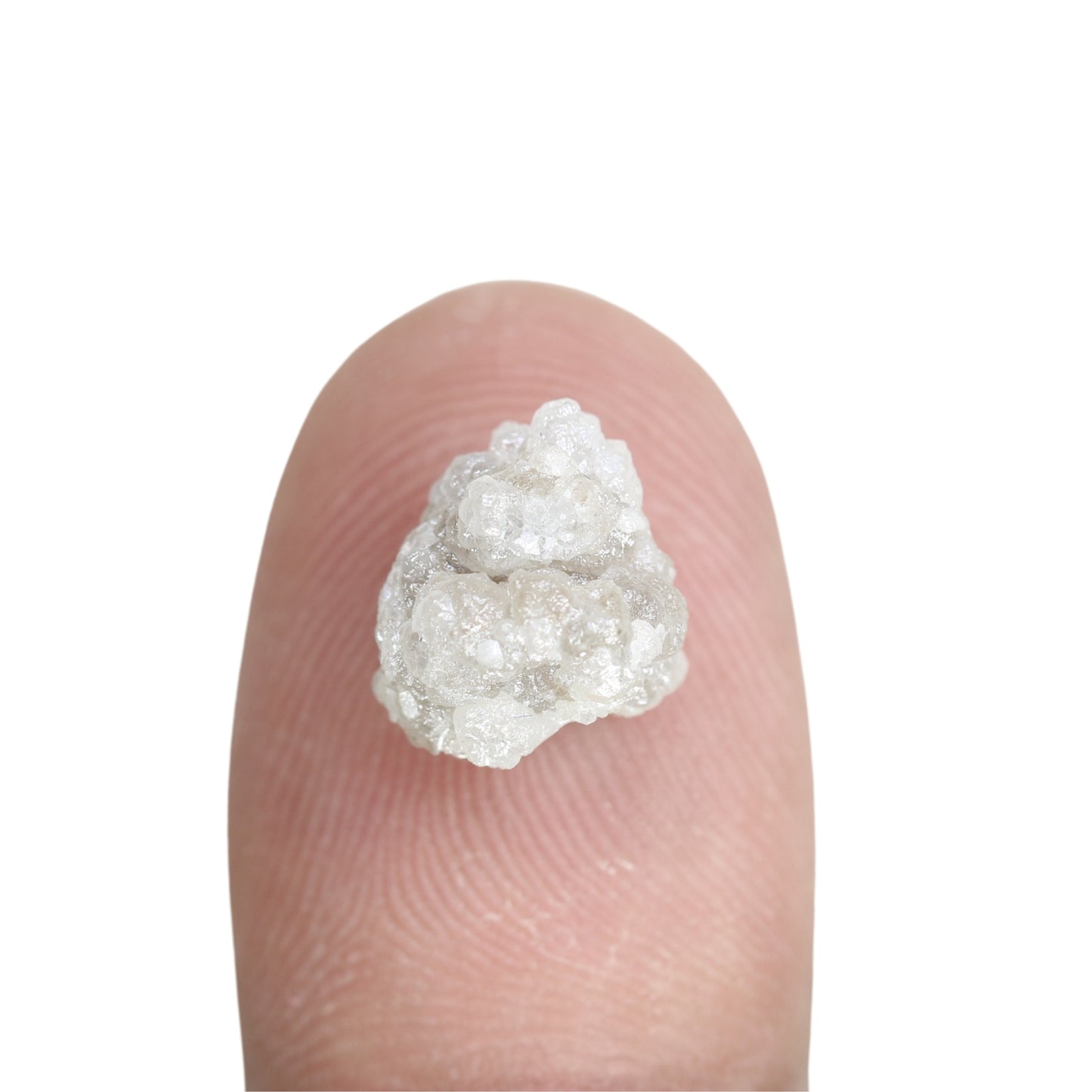 5.17 CT Rough Uncut Snow White Diamond For Statement Jewelry | Diamond Ring | Gift For Her - JayKrishna Diamond