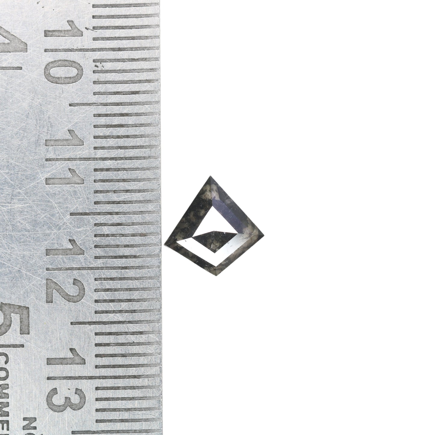 0.96 CT Fancy Salt And Pepper Kite Shape Diamond For Wedding Ring - JayKrishna Diamond