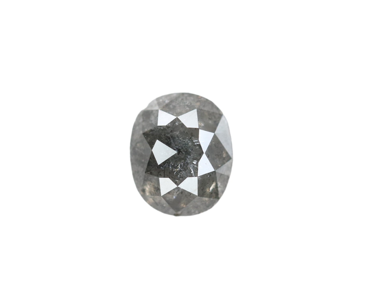 1.31 CT Oval Shape Salt And Pepper Rustic Diamond For Proposal Ring | Anniversary Gift | Birthday Gift - JayKrishna Diamond
