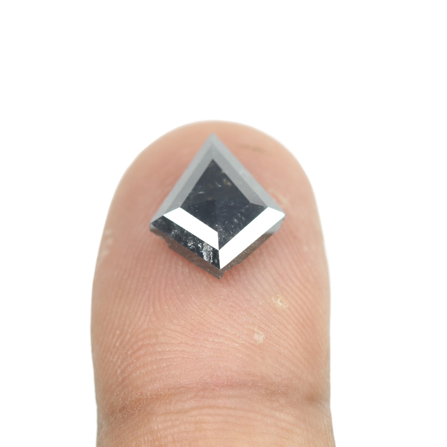 2.99 CT Natural Salt And Pepper Rustic Kite Shape Diamond For Engagement Ring - JayKrishna Diamond