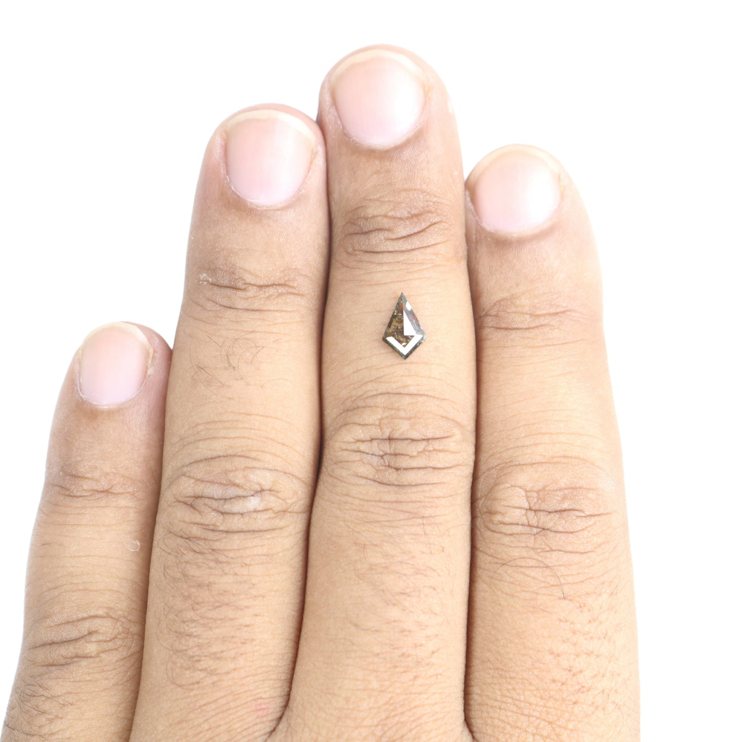 0.54 CT Kite Shape Salt And Pepper Diamond For Engagement Ring - JayKrishna Diamond