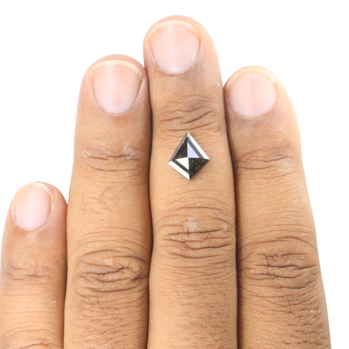 1.95 CT Kite Shape Fancy Salt And Pepper Diamond For Engagement Ring - JayKrishna Diamond
