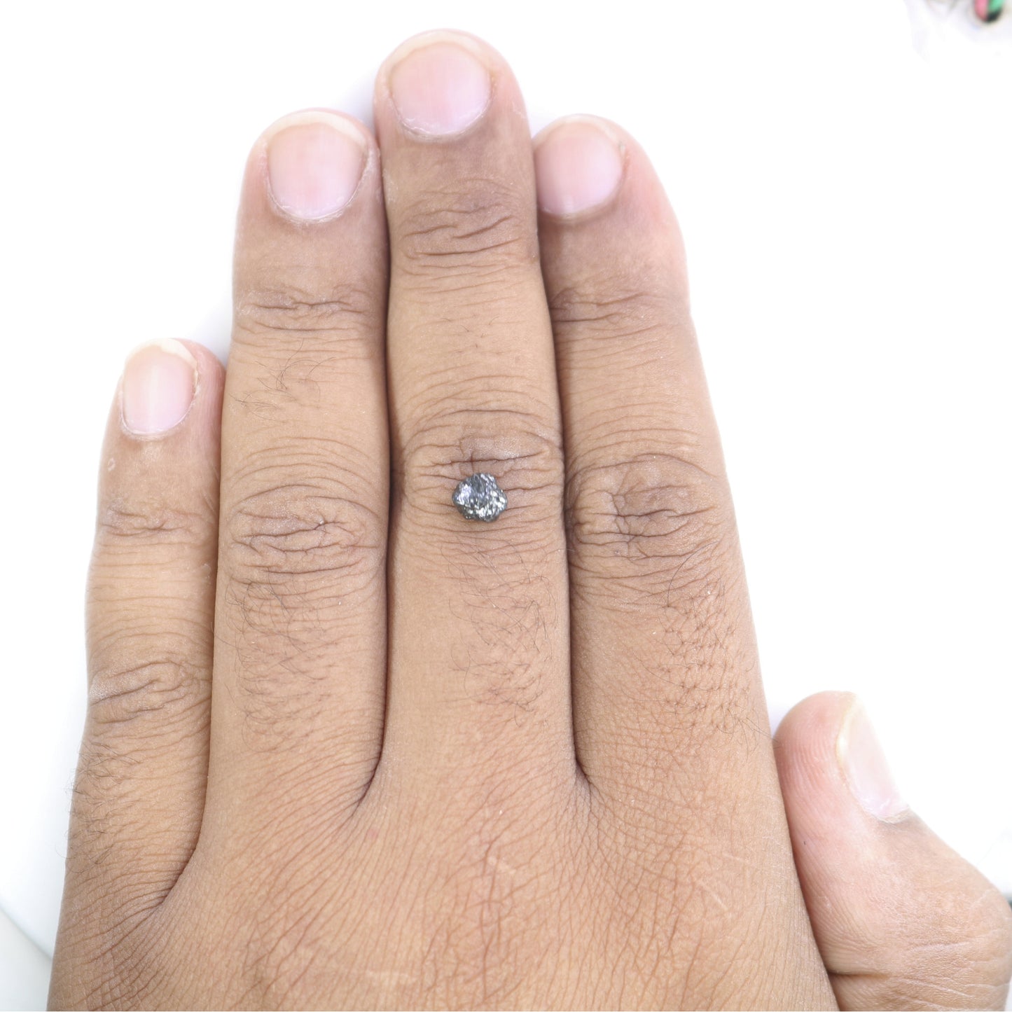 1.42 CT Black Rough Uncut Natural Diamond For Engagement Ring | Diamond Pendant | Gift For Her - JayKrishna Diamond