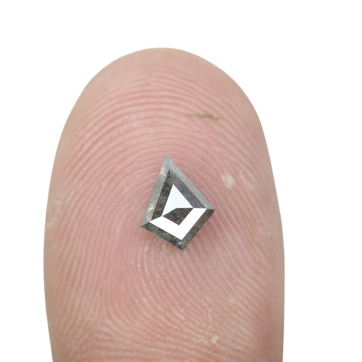 0.70 CT Rustic Salt And Pepper Kite Shaped Diamond For Engagement Ring - JayKrishna Diamond