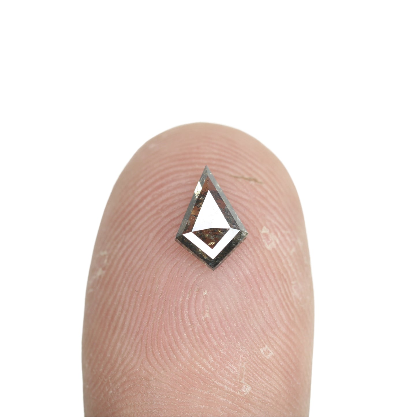 0.54 CT Kite Shape Salt And Pepper Diamond For Engagement Ring - JayKrishna Diamond