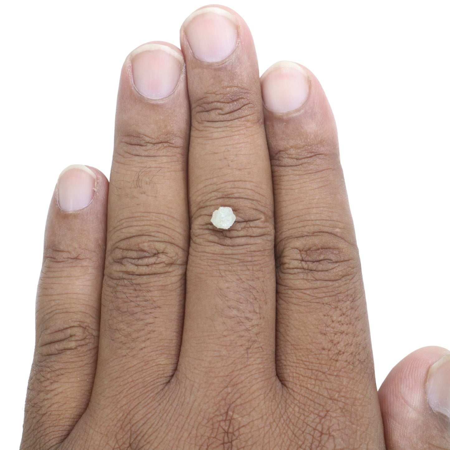 0.91 CT Snow White Rough Uncut Diamond For Engagement Ring - JayKrishna Diamond