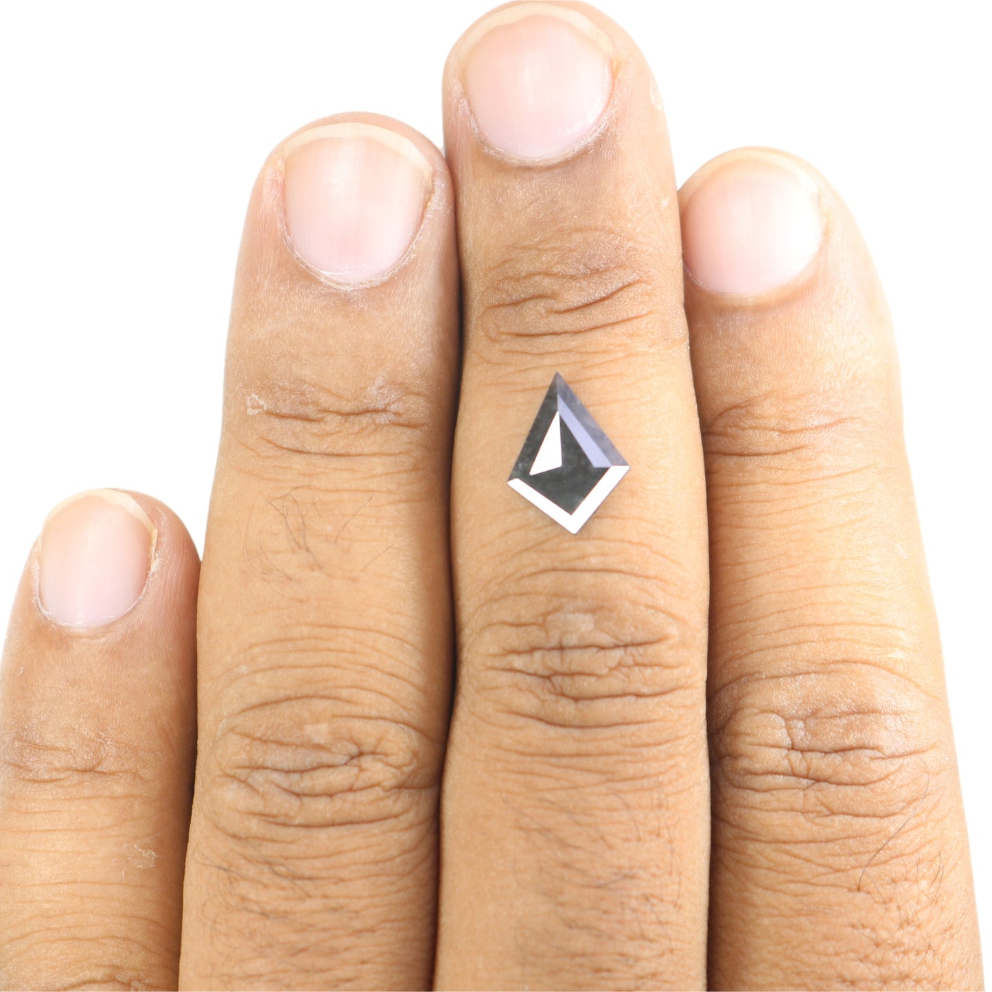 1.31 CT Rustic Salt And Pepper Kite Shape Diamond For Proposal Ring - JayKrishna Diamond