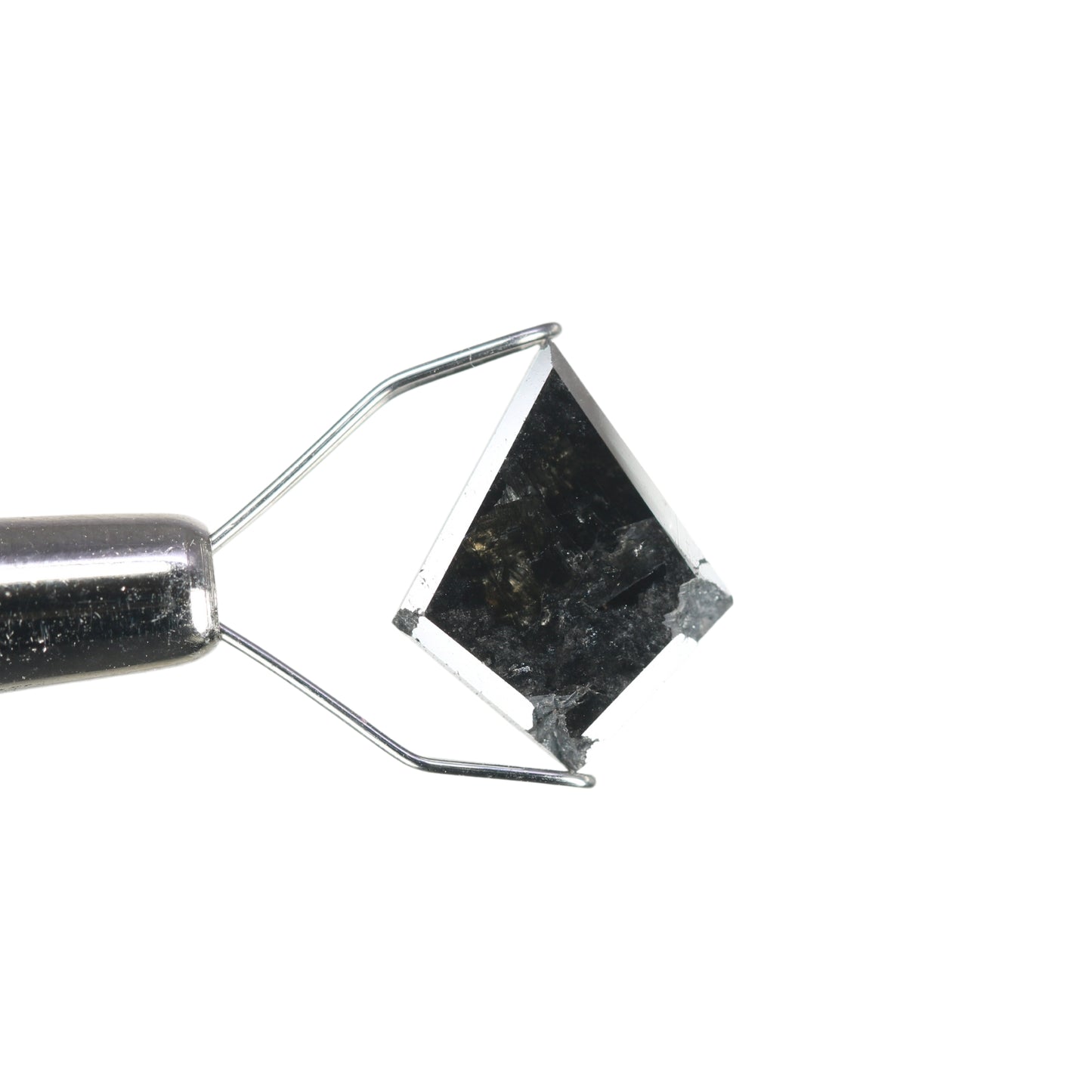 2.99 CT Natural Salt And Pepper Rustic Kite Shape Diamond For Engagement Ring - JayKrishna Diamond