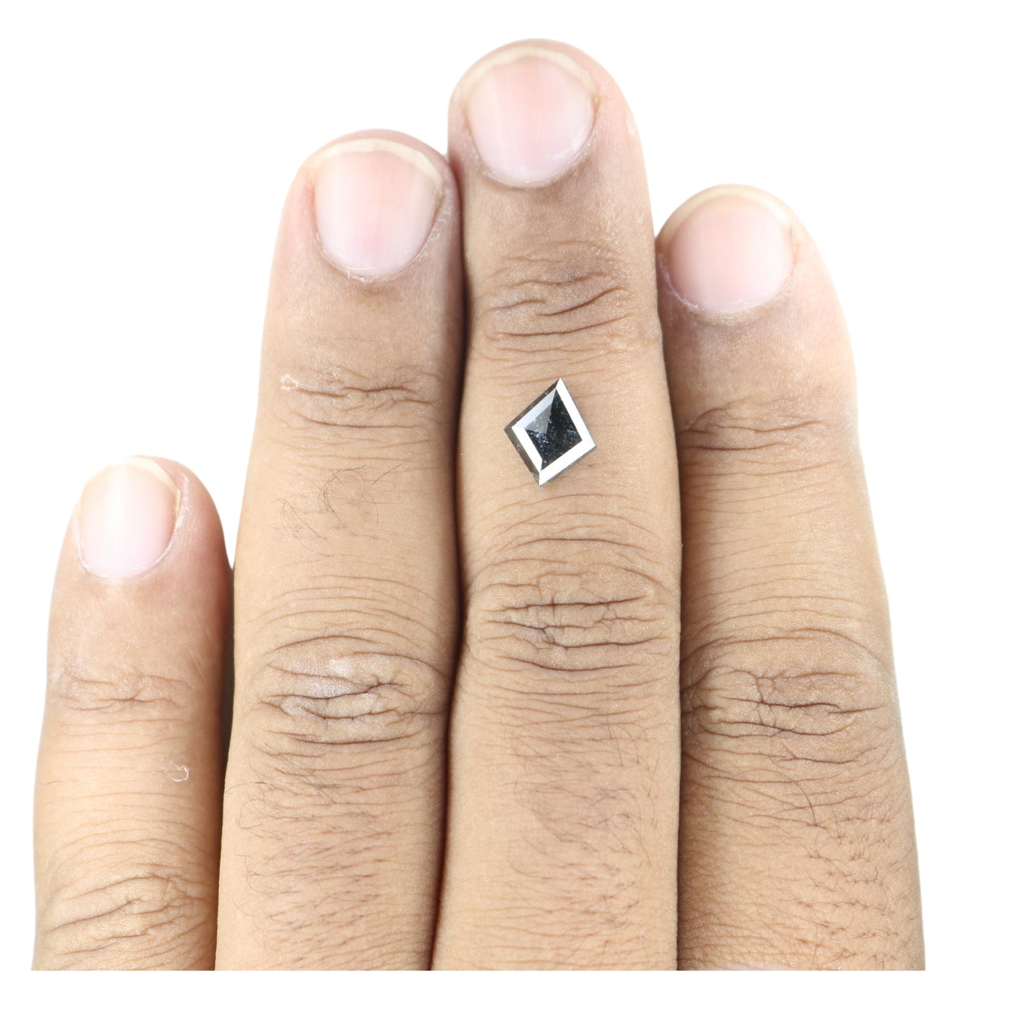 1.35 CT Kite Shape Salt And Pepper Rustic Diamond For Statement Jewelry | Diamond Ring - JayKrishna Diamond