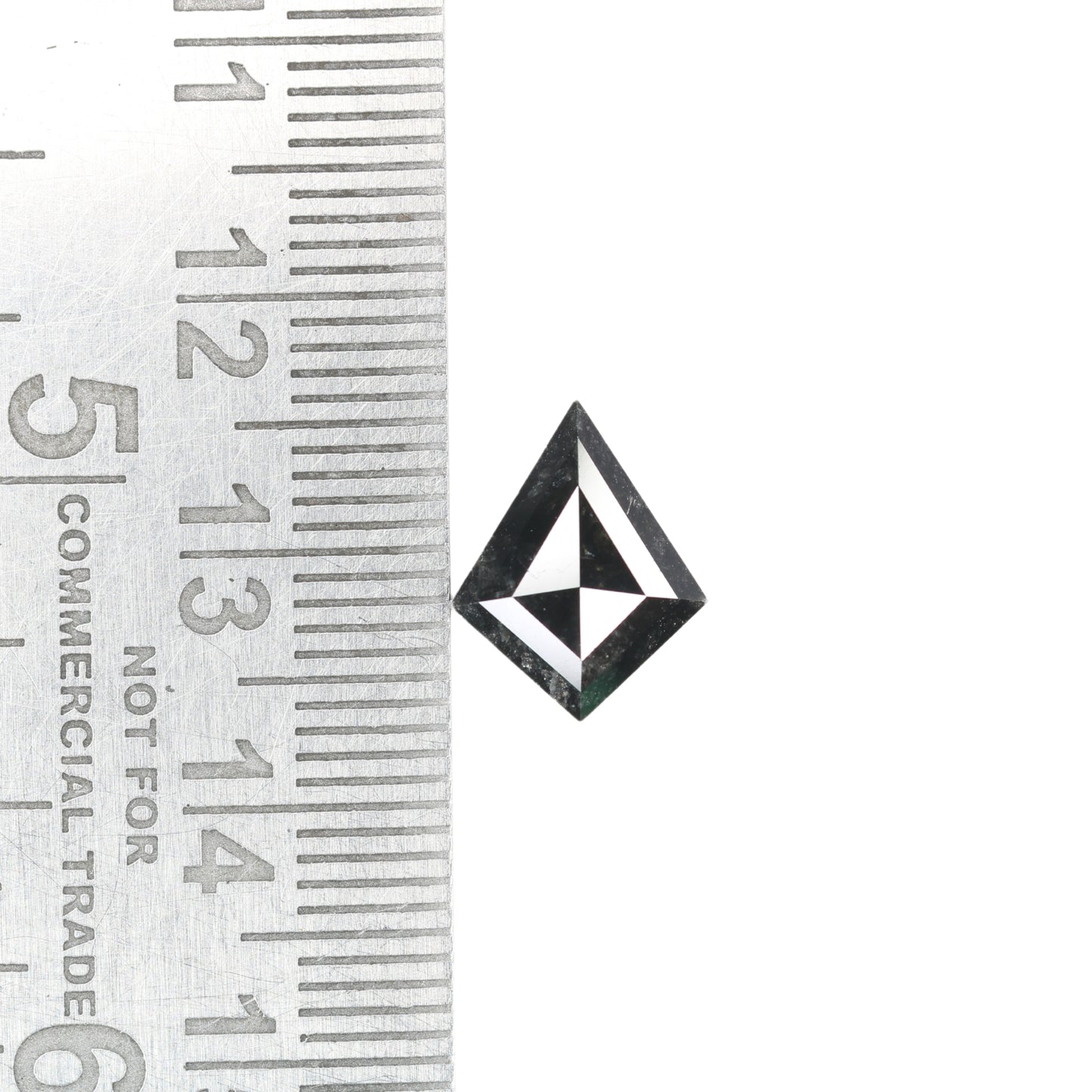 2.99 CT Natural Salt And Pepper Rustic Kite Shape Diamond For Engagement Ring - JayKrishna Diamond