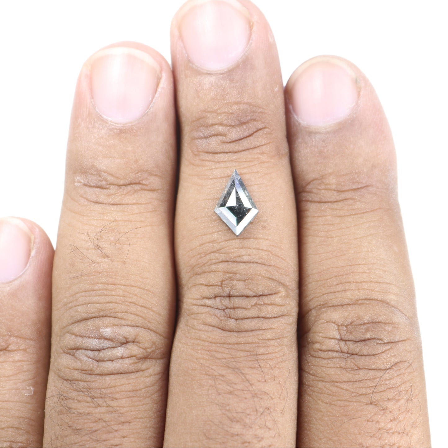 1.32 CT Kite Shape Fancy Salt And Pepper Diamond For Engagement Ring | Gift For Girl Friend | Customized Ring Making - JayKrishna Diamond