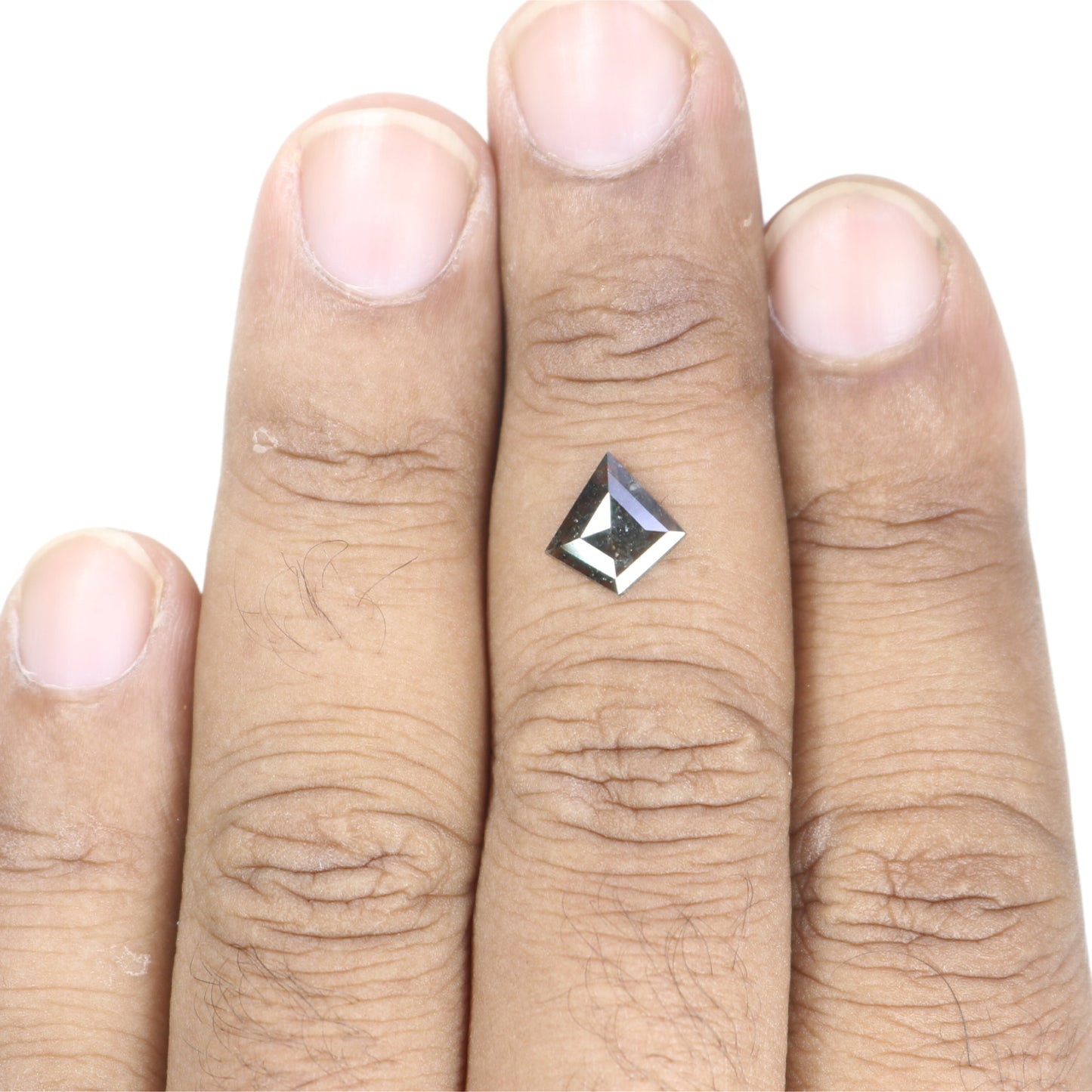 0.96 CT Fancy Salt And Pepper Kite Shape Diamond For Wedding Ring - JayKrishna Diamond