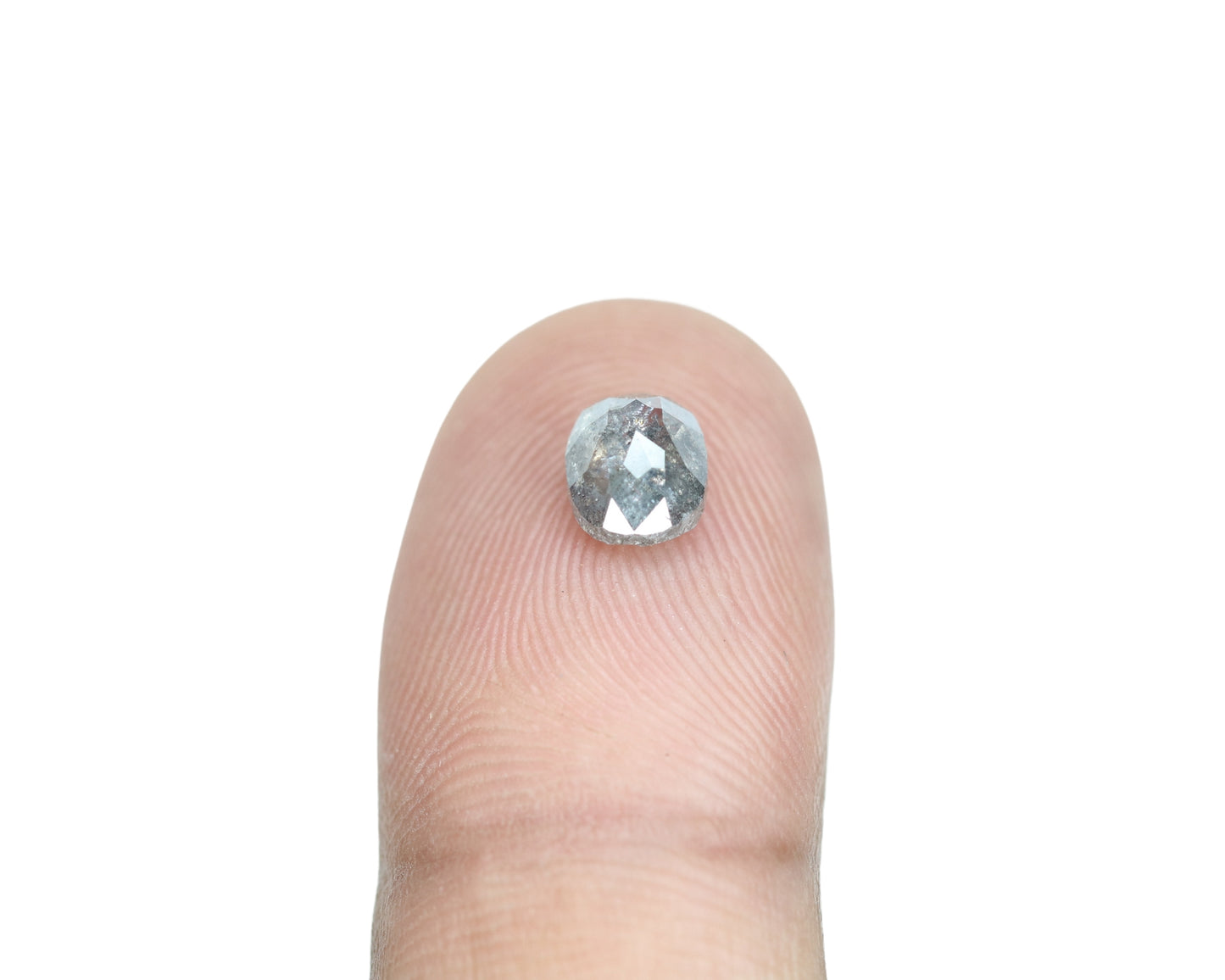 1.31 CT Oval Shape Salt And Pepper Rustic Diamond For Proposal Ring | Anniversary Gift | Birthday Gift - JayKrishna Diamond