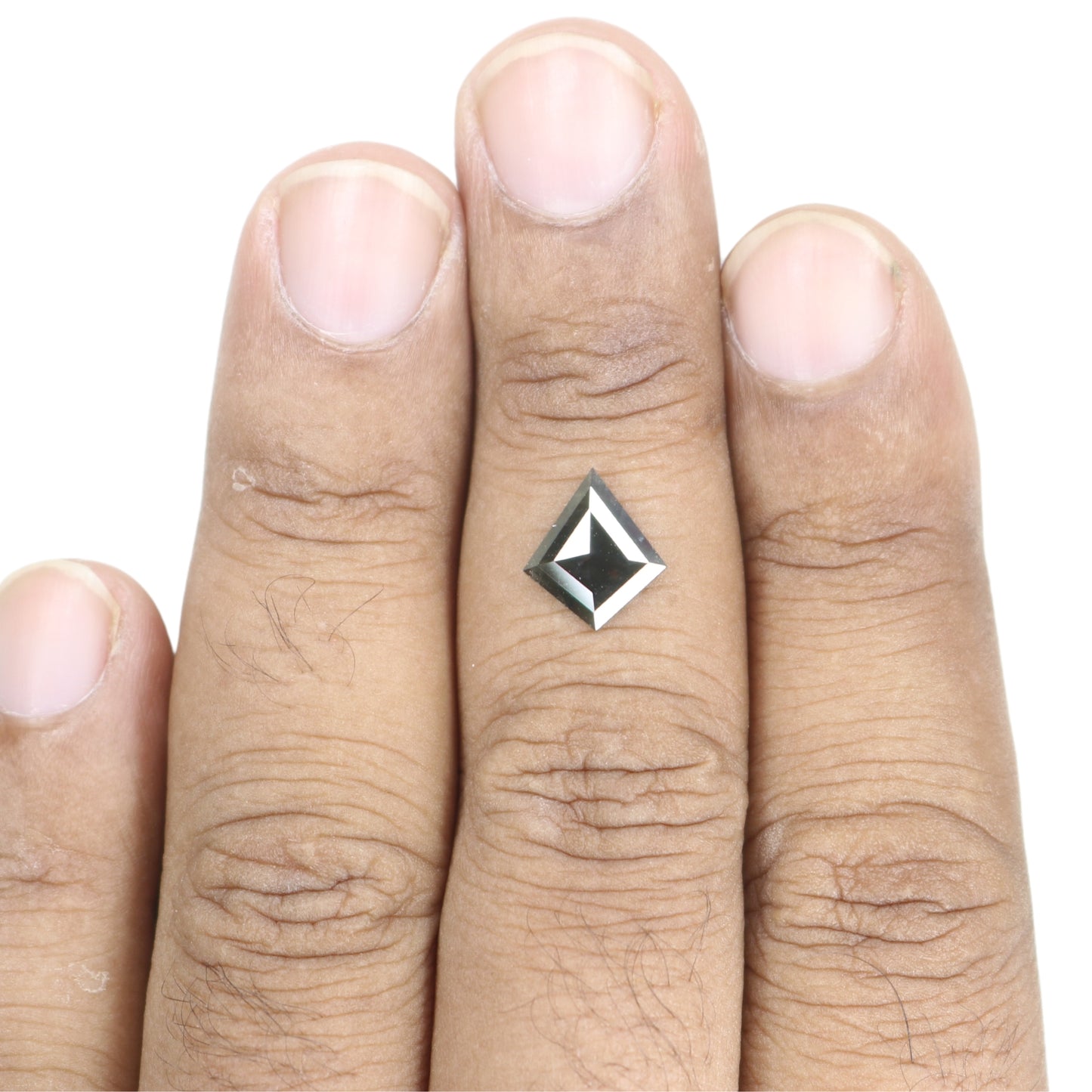 1.13 CT Kite Shape Salt And Pepper Diamond For Proposal Ring | Gift For Girl Friend - JayKrishna Diamond