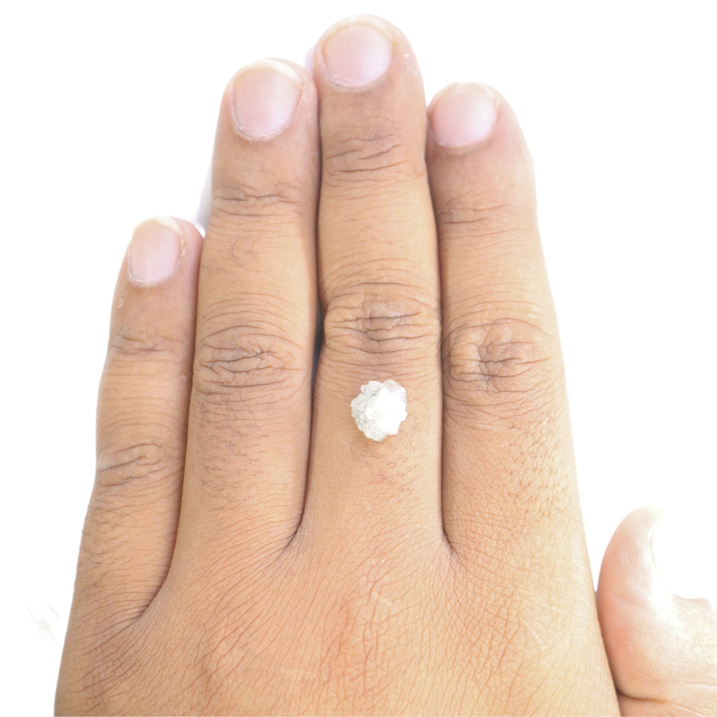 3.98 CT Snow White Rough Uncut Diamond For Wedding Ring | Gift For Girl Friend | Gift For Sister - JayKrishna Diamond