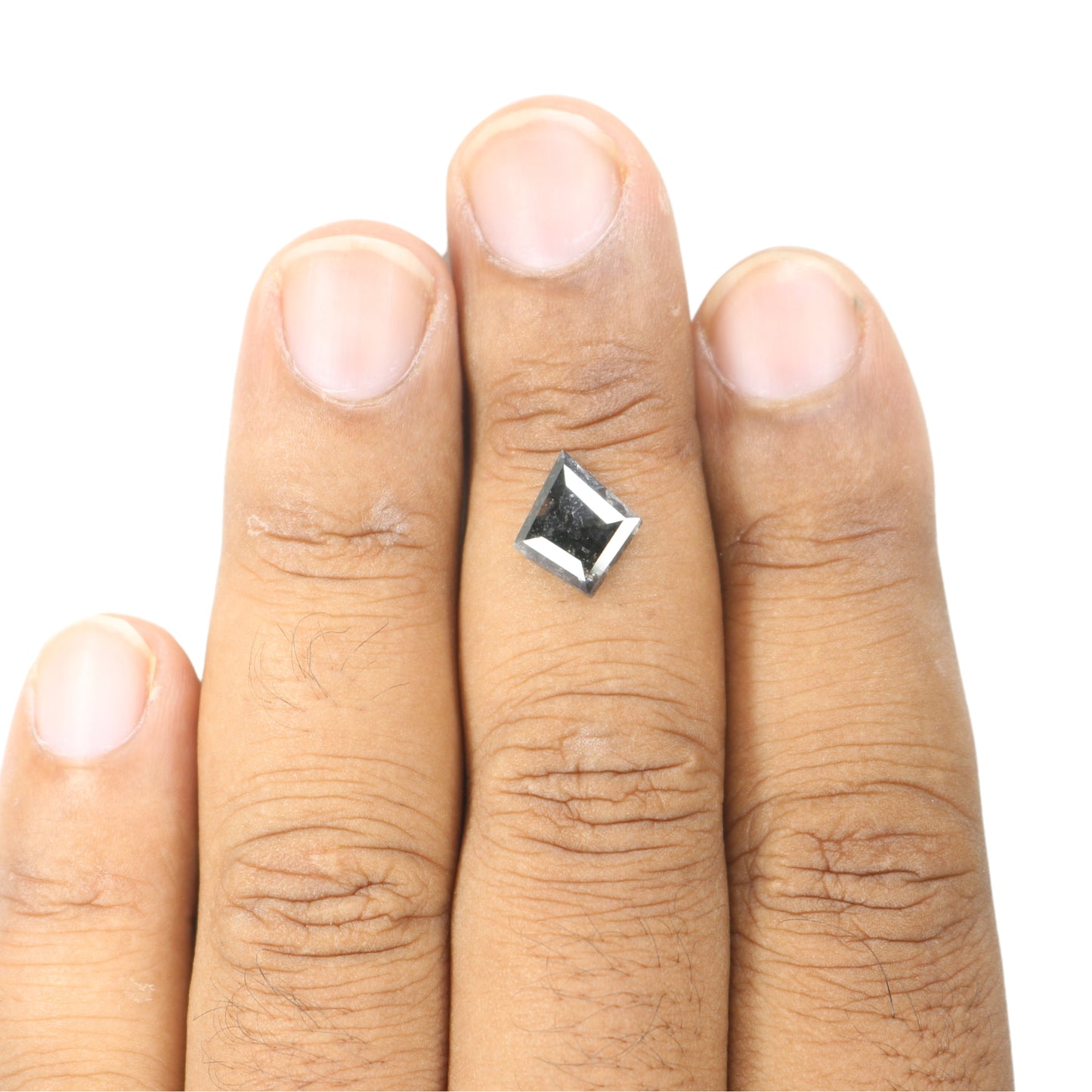 1.49 CT Kite Shape Fancy Salt And Pepper Diamond For Engagement Ring | Gift For Her - JayKrishna Diamond