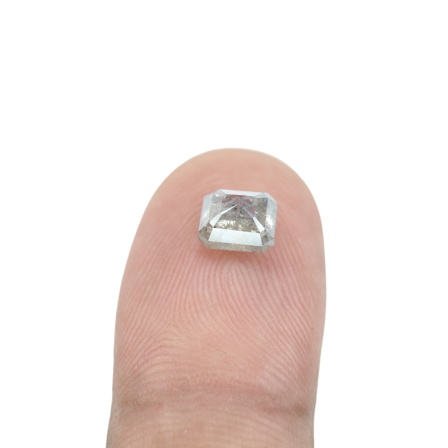 1.55 CT Emerald Shape Salt And Pepper Loose Diamond For Engagement Ring | Gift For Girl Friend | Anniversary Gift - JayKrishna Diamond