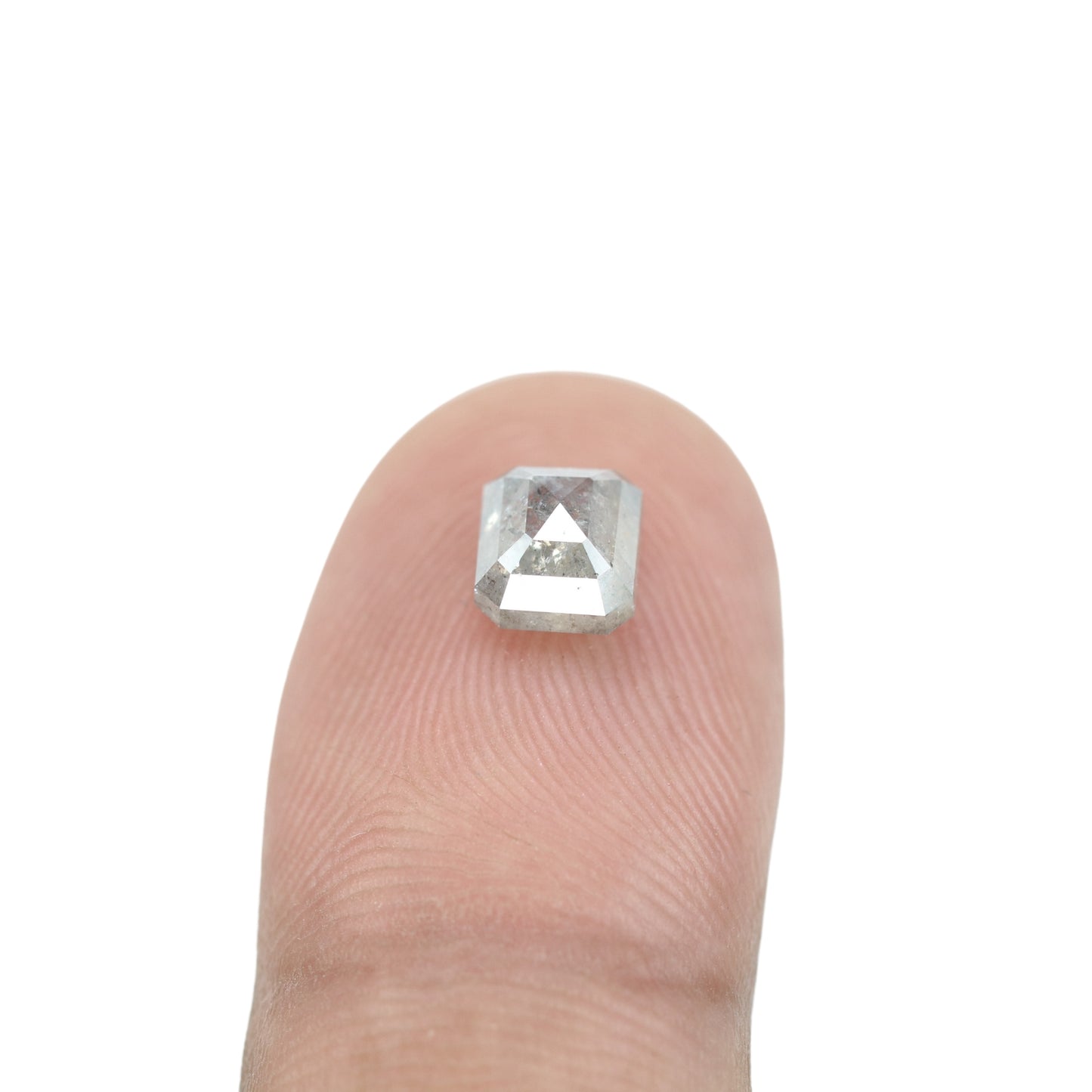 1.55 CT Emerald Shape Salt And Pepper Loose Diamond For Engagement Ring | Gift For Girl Friend | Anniversary Gift - JayKrishna Diamond