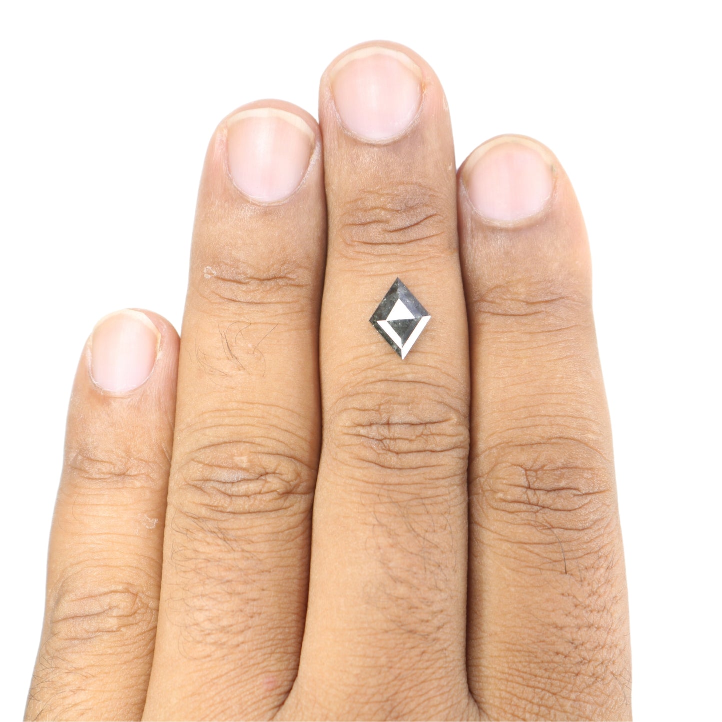 1.25 CT Kite Salt And Pepper Diamond For Engagement Ring | Gift For Girl Friend - JayKrishna Diamond