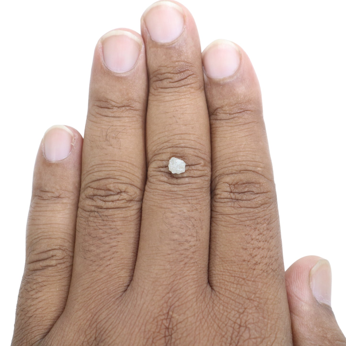 0.81 CT Fancy Snow White Rough Uncut Diamond For Statement Jewelry | Diamond Ring - JayKrishna Diamond