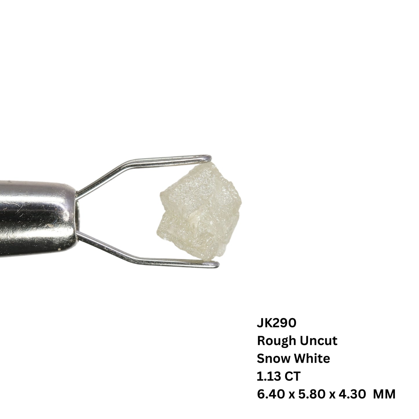 1.13 CT Fancy Snow White Rough Uncut Diamond For Engagement Ring | Diamond Pendant - JayKrishna Diamond