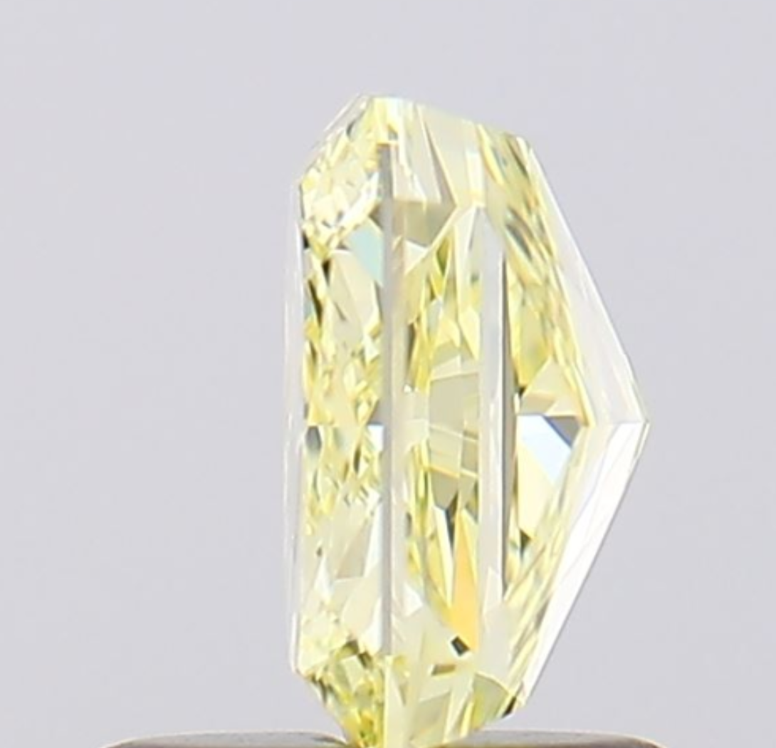 1.22 Carat Rectangular Modified Brilliant Cut Fancy Yellow Natural Diamond Loose Gemstone